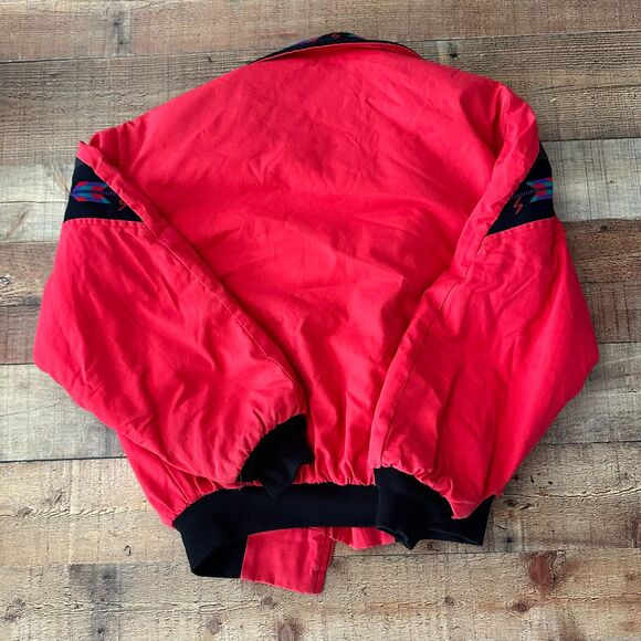 Saddlebrook Western Wear Vintage Southwestern Jacket Red Black Geometric Men’s L - Picture 8 of 9